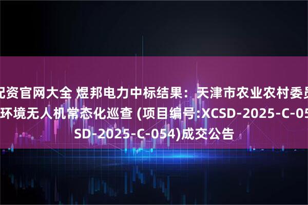 配资官网大全 煜邦电力中标结果：天津市农业农村委员会机关 人居环境无人机常态化巡查 (项目编号:XCSD-2025-C-054)成交公告